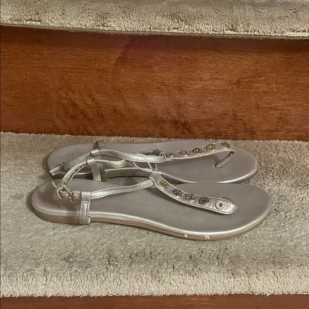 Cole Haan Silver Metallic Sandals Size 9B